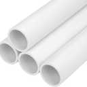 4Pcs 1-1/2 Inch PVC Pipe 34"(2.83FT) Long White Sch40 Industrial PVC Pipes for Home DIY, Greenhouse, Garden, Farm, Workshop, Furniture Grade(1.50" x 34"L)