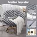 BALAPET Faux Fur Soft Plaid Papasan Cushion Cover,Papasan Chair Cushion Cover with Zipper and 8 Ties, Soft and Skin-Friendly, Removable and Machine Washable, Suitable for Round Chair Cushions