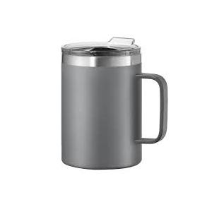 OGGI ThermoMug Stainless Steel Insulated Mug- Double Wall Vacuum Insulated w/Handle & Lid, Coffee Cup, Camping Mug, Travel Thermos, 14oz(420ml), Gray