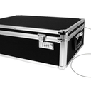 Vaultz Storage Lock Box - 6.5 x 23 x 13.5 Inch - Secure Dorm Storage Trunk with Combination Lock - Ideal Briefcase, Medicine Box, and Personal Item Lock Box - Store Cash, Laptop - Black/Silver