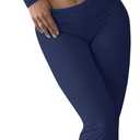 Women's 2 Piece Lounge Set Long Sleeve Crop Top and High Waisted Flare Pants Soft Knit Loungewear Outfit (Navy) XS