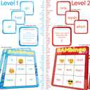 THE BAMBINO TREE Sight Word Bingo Game Level 1 and 2 - Educational Games for Kids - Learn to Read Vocabulary for Kindergarten 1st Grade - Dolch's Fry's Words Lists