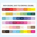 languo Acrylic Gel Pens for Coloring, 54 Colors Set 3D Acrylic Paint Pens with 1mm Bullet Tip for Adult Coloring, Gel Pens for Black Paper, Rock, Glass, Fabric, DIY and Art Crafts Supplies