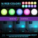 Mr.Go 10" Ultra-Fun Waterproof RGB Color-Changing LED Ball Light Orb Globe Lamp, Dimmable 16 Colors 4 Modes, Ideal for Kids Night Light Party Outdoor Pool Garden Patio Ambient Decorative Lighting