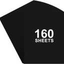 160 Sheets Black Cardstock Cover 8.5 x 11 Cardstock Bulk Printer Paper Black Construction Paper Card Stock Color Papers for Scrapbook Printing DIY Cards Making Craft Invitation Menu 180gsm/ 65lb