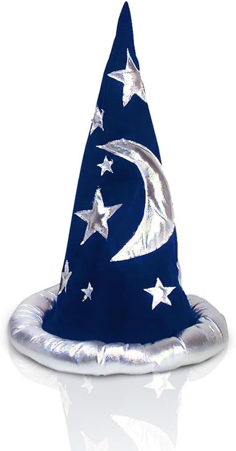Funny Party Hats Funny Party Accessory Wizard Hat - Merlin Hat - Wizard Costume Accessories - Black Wizard Hat (Colorful)