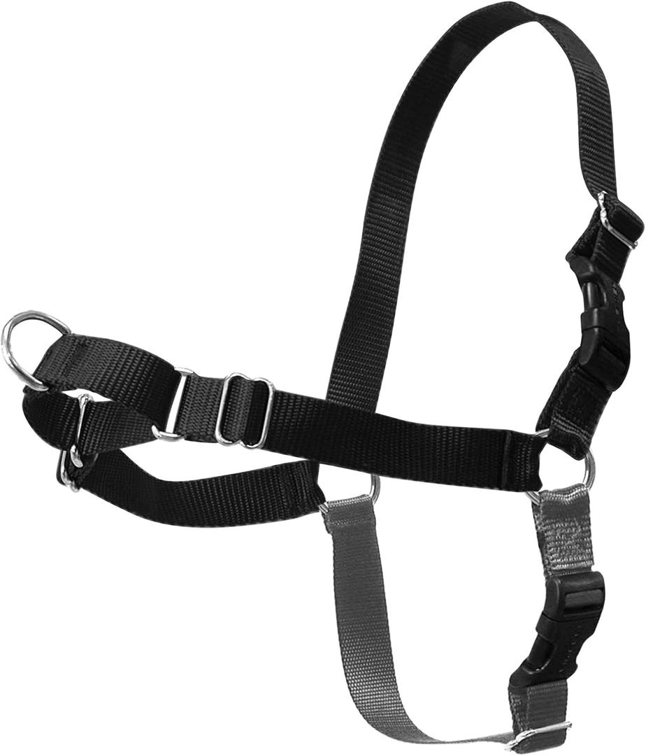 Easy Walker Dog Harness for Large Dogs, Gentle Leader Harness for Dog Training & Teach Better Leash Manner, Adjustable, Easy Control to Help Prevent Pets Pulling on Walks, X-Large (Black)