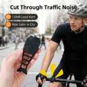 120dB Loud Bike Horn Electric Ebike Bell, Small Battery Operated Universal Mount Horns for Motorcycle Scooter Bicycle, Waterproof, USB C Rechargeable, 4 Funny Sounds & 5 Volume Settings