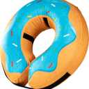 Grand Line Donut Inflatable Collar for Dogs and Cats, Soft Recovery Dog Cone After Surgery, Protective Pet Neck Cone for Small, Medium, Large Dogs, Not Block Vision (Blue, M) (Medium (Neck:8"-12"), Blue Donut)