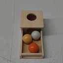 Montessori Mama Object Permanence Box Montessori Toys for Babies 6-12 Months, Developmental Ball Drop Montessori Wooden Toys, Infant Toddler Montessori Toy for 1 Year Old