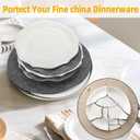 Jucoan Set of 80 Felt Plate Dividers, 5/7.5/10.5 Round Thick Soft Felt Plate Dish Separator Protectors for Porcelain, China, Dishes & Saucers Stacking and Package, Grey, 3 Sizes