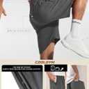 Mens Modal Athletic Gym Shorts 7 inch Air Layer Zipper Pocket Elastic Waist Casual Pajama Jogger Workout Short Pants (Large, Dark Gray)