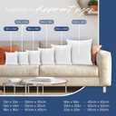 Martex Decorative Throw Pillow Inserts, White, 22" x 22", Pack of 2 | Soft, Supportive & Fluffy, Poly-Cotton Blend Cover, Plush Polyester Fill, Perfect for Sofa, Bed & Living Room
