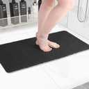 Hargiis Non-Slip Bathtub Mat, Anti Slip Shower Mat, Fast Drying Bathtub Mats, Foot Scrubber Mat, Anti Slip Mat for Tub, Floor, Bathroom, Kitchen, Home, Hotel (Black 40"×28")