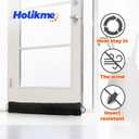 Holikme Weighted Door Draft Stopper 36 inch, Heavy Duty Under Door Draft Blocker Bottom Door Seal Noise and Air, Door Draft Spill Control Supplies Saving Energy, Black