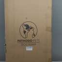 Adjustable Dog Ramp for Bed - 39" Long Foldable Wooden Ramp for Dogs to Get on Bed, Couch, or Car with 13.4" Wide Walking Space (Walnut Wood with Gray Carpet, Medium)