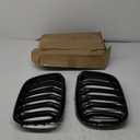 Astra Depot Glossy Black Dual Slats Kidney Grille Compatible with 2016-2018 BMW F48 F49 X1 sDrive18i sDrive20i xDrive25i sDrive16d sDrive18d sDrive20d