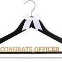 Reallnaive Police Graduation Hanger with White Bow Congrats Gift for Police Academy Graduation Promotion Retirement Ceremony Souvenir Favor Law Enforcement Officer Keepsake