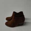 Comfortable Women's Covered Gore Western Ankle Bootie in Suede 6