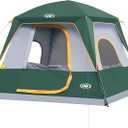 UNP 2/4/6/8 Person Tent, Portable Cabin Tent, Camping Tent 4-Person Easy Set Up, Waterproof with Top Rainfly for Outdoor Camping/Hiking, Blue and Green