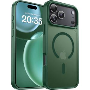 BENTOBEN Magnetic for iPhone 17 Pro Max Case 2025,[Compatible with MagSafe][Military-Grade Protection][Anti-Yellowing] Shockproof Protective Translucent Matte Cover for iPhone 17 Pro Max 6.9",Green