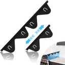 2 Pack Stove Gap Covers Stainless Steel, Stove Gap Filler for Kitchen, Adjustable Length 13.7" to 26.7" Heat Resistant Easy to Clean for Gap Between Stove and Counter, Black