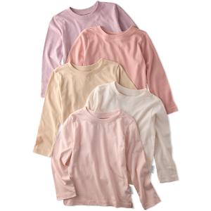 Butterblu London 5-Pack Toddler Long Sleeve T-Shirts 100% Organic Cotton for Toddler Boys and Girls