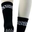 3 x Non-Slip Pilates Socks for Women with Grips  Barre, Yoga, Workout, Studio Grip Socks  Toeless, Breathable, Anti-Skid (One Size, Black)