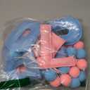 Gender Reveal Banner Set with Pre-Strung 3D Boy or Girl Felt Banner, Pom Pom Garland, Triangle Fabric Bunting, 12 PCS Pink Blue Heart Shaped Balloons, Baby Shower Decorations for Girls Boys Twins