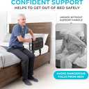 Stander EZ Adjust Bed Rail, Adjustable Senior Bedrail and Safety Assist Railing for Elderly Adults with Organizer Pouch, ASTM Safety Approved Guard-Rail, Black