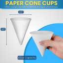 Smygoods Disposable White Paper Cone Cups (Pack of 400-4.5 oz) Eco-Friendly, Leak-Proof, Ideal for Events, Water Coolers, Quick Hydration & Efficient Cleanup