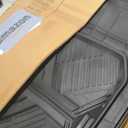 CAR PASS Heavy Duty Rubber Car Mats, Deep-Dish Odorless Car Floor Mats All Weather, Universal Trim-to-Fit for SUVs Trucks Sedans, Waterproof Anti-Slip, 3 Pieces V12 Black