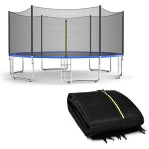 Trampoline Net, Trampoline Enclosure for 8 10 12 14 15 16Ft Round Trampoline with Double-Headed Zippers & Buckles, Weather-Resistant Sun-Protective Trampoline Replacement Net