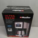Mueller Ultra Brew Thermal Coffee Maker, 8 cup (34oz) Carafe, Keep Warm, Auto Shut-Off, LCD Display Coffee Machine, Programmable, Delay Brew Function, Stainless Steel