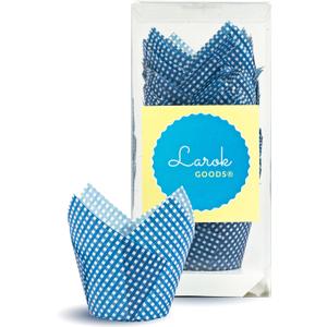 Tulip Baking Cupcake Liners: 100 Liner Count Cupcake and Muffin Wrappers (Blue Checkered)