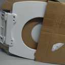 Mayfair Ashton Easy to Clean Single Hinge Toilet Seat, Modern Slow Close Wood Toilet Seat, Made in USA, Elongated, White