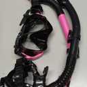 Snorkeling Gear for Adults, Dry-Top Snorkel Set Scuba Diving mask, Snorkel Mask, Panoramic Anti-Leak Anti-Fog Tempered Glass Lens, Swimming Training Snorkeling Packages (Black,Pink)