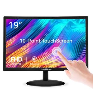 Touchscreen Monitor 19" FHD 1440x900 Multi-Touch Screen HDMI VGA Type-B Dual Speakers,60Hz,VESA,Wide Viewing Angle 170°,Brightness 300cd/m²,Tilt Adjust,PC Office Desktop Business Computer Display