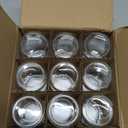 3 Ounce Juice Bottle, Glass Bulk Beverage Containers, Glass Drink Containers for Milk, Juice, Drinks Bottle Black Lid 9 Pcs