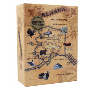 Arctic Circle Enterprises Alaska Vintage Map 100 Pocket Photo Album