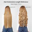 REECHO 20" 1-Pack 3/4 Full Head Curly Wave Clips in on Synthetic Hair Extensions HE008 Hairpieces for Women 5 Clips 4.5 Oz per Piece - Black brown