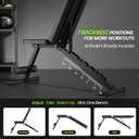 Adjustable Weight Bench for Home Gym, Foldable Workout Bench for Full Body Fitness Dumbbell Exercise, 600LBS Incline Decline Flat Bench with Resistance Bands for Strength Training