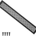 PATIKIL 20 x 3 Inch Door Air Vent Cover, Heavy Duty Aluminum Grille Ventilation Cover Louvered with Mounting Screws for Cabinet Wardrobe Door, Black