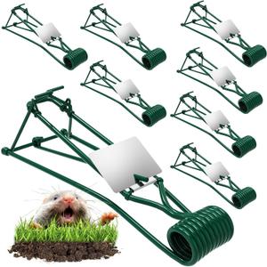 8 Pcs Outdoor Gopher Trap, Resistant Mole Trap, Stainless Steel Gopher Killer for Lawn/ Garden/ Farm/ ​Field, Securely Below Ground, Easy to Set