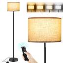 63 in. Traditional Black Metal Dimmable Standard Floor Lamp with Footswitch and Remote Control