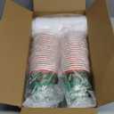 JOYEUX Christmas Disposable Coffee Cups with Lids 12 oz, To Go Coffee Cups, Holiday Paper Cups for Hot Cocoa, Hot Chocolate, Drinks Supplies, Xmas Dinner Party - 40 Pack