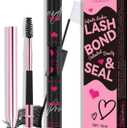 Lash Bond and Seal Cluster Lash Glue & Seal Waterproof Bond and Seal Cluster Lash Glue for DIY Eyelash Extensions Waterproof Strong Hold (5ml+5ml, Black Bond & Clear Seal)