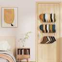 HapiRm Over Door Hat Rack - 3 Tier Wall Mounted Hat Organizer with 16 Hooks and 10 Movable Clips, Baseball Cap Organizer Storage Holds up to 26 Caps for Door, Bedroom, Closet USPTO Patent Pending (White)