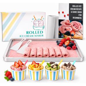 Rolled Ice Cream Maker - Extra Large 14" x 10" - Rolled Ice Cream Tray