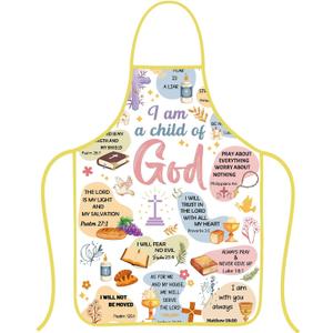 Christian Gifts for Women, Baptism Gift, Religious Bible Verse Aprons, Christening Gifts for Girls, Scripture Inspirational Gifts, Kitchen Apron for Cooking Baking Grilling